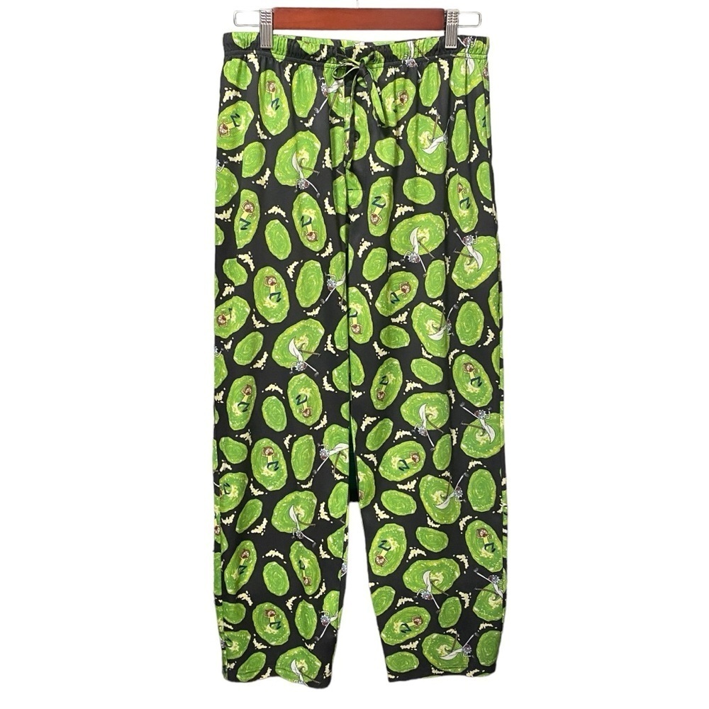 Rick and Morty Portal Pajama Pants Medium Drawstring Lounge Sleepwear